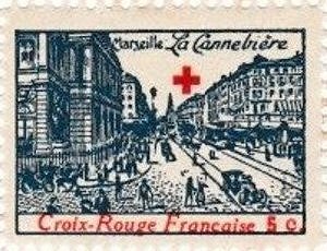 France Marseille Croix Rouge Charity Labels Red Cross vignettes cinderella